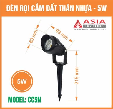Đèn rọi cắm đất Thân nhựa