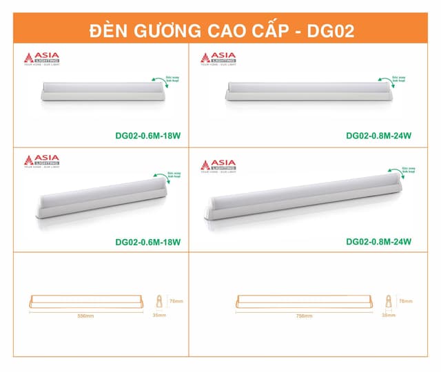 Đèn gương cao cấp DG02