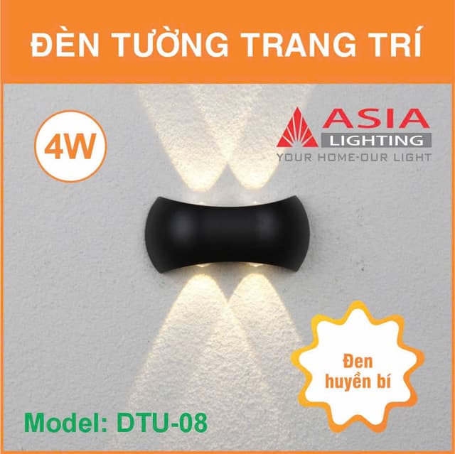 Đèn tường trang trí thân sơn DTU08