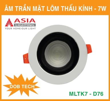 Đèn LED âm trần mặt lõm thấu kính DOB