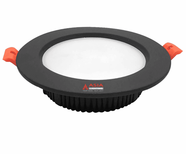 Đèn LED âm trần tròn mặt đen 7W