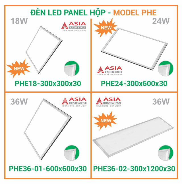 Model PHE Panel vuông