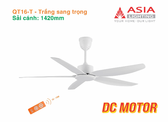 Quạt trần cao cấp 05 cánh QT16