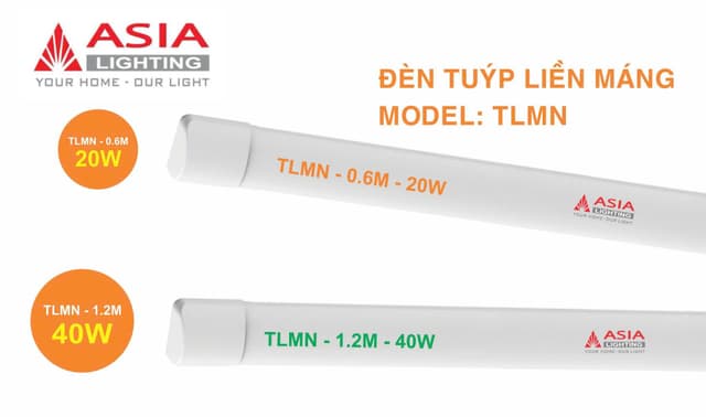 Đèn tuýp liền máng đôi Thân nhựa