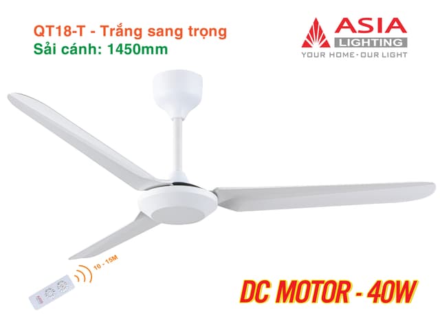 Quạt trần cao cấp 03 cánh QT18