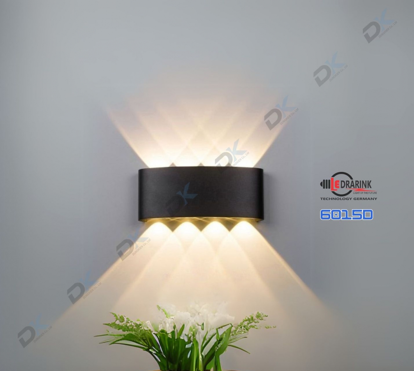       Đèn hắt tia 6015 (8 tia) vỏ trắng Drarink