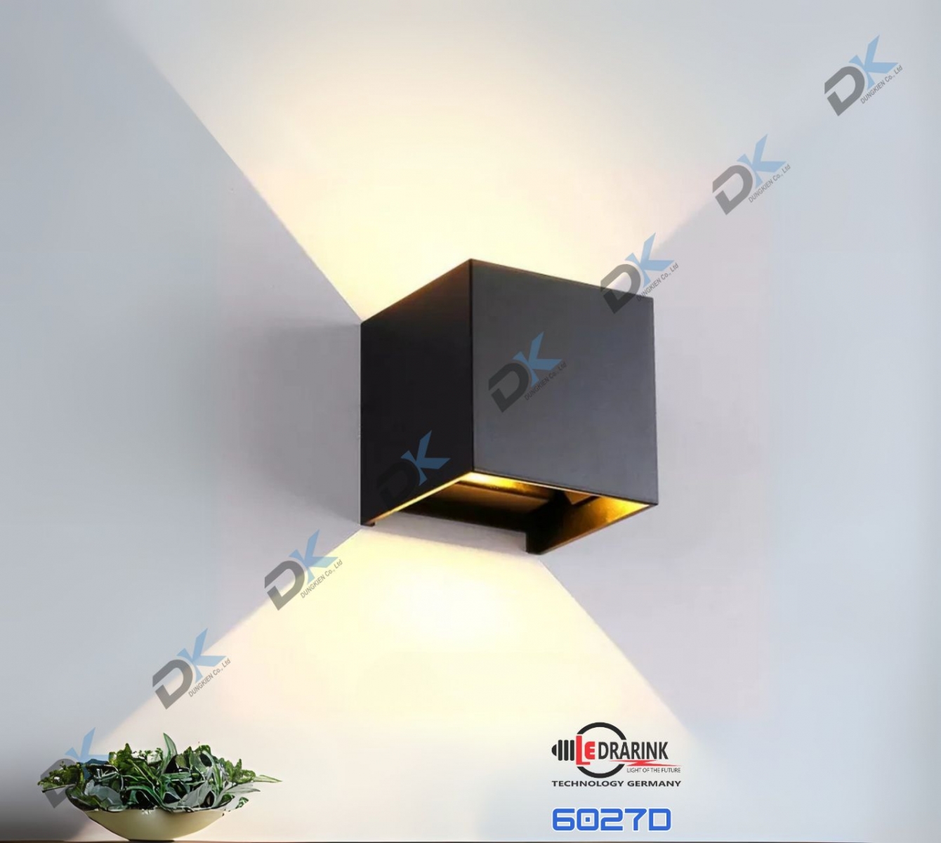       Đèn hắt tia 6027 (2 tia) vỏ đen Drarink