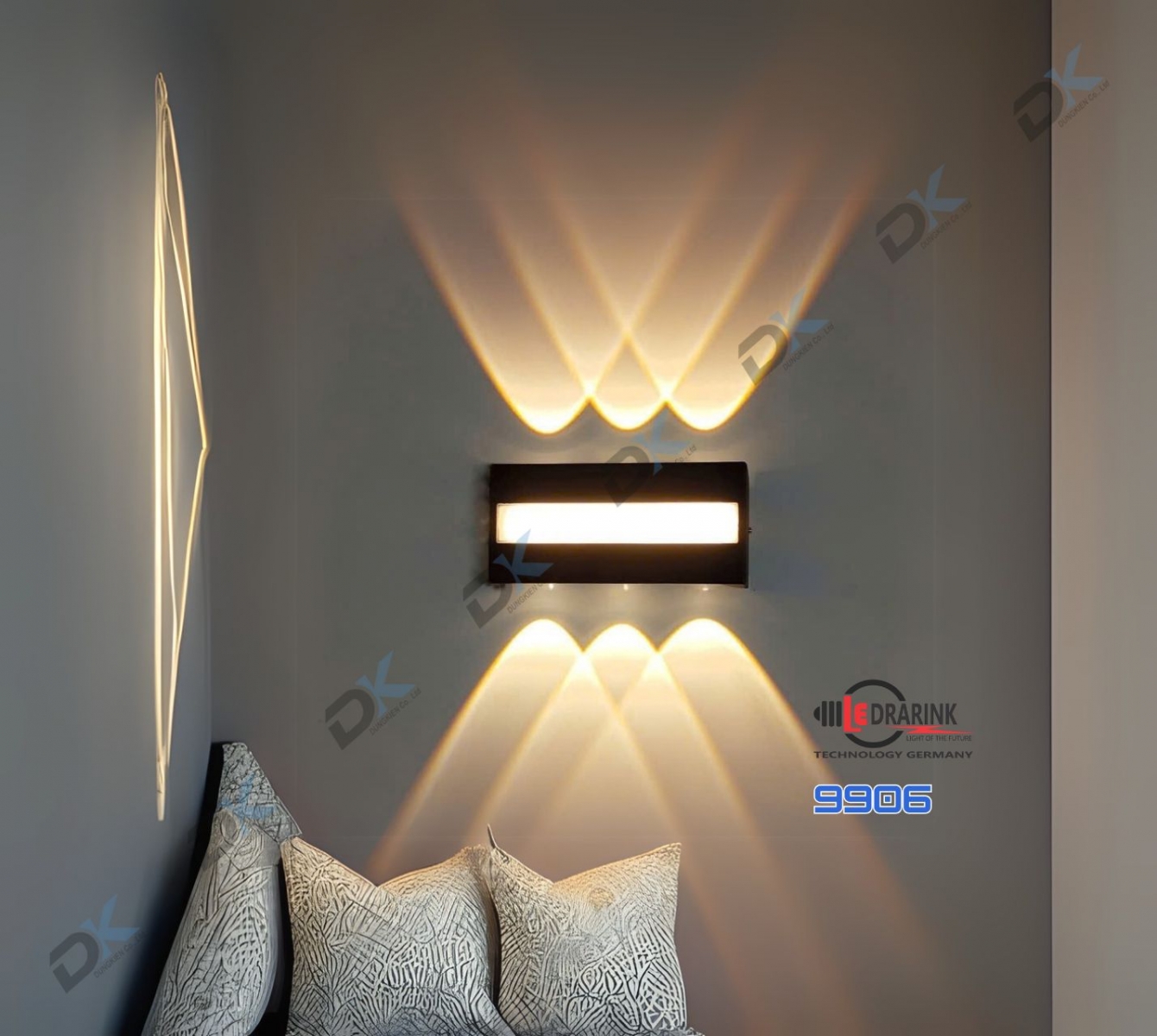       Đèn hắt tia 9906 (6 tia) vỏ đen Drarink